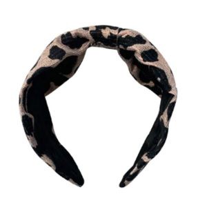 To The Market Cheetah Headband Pink Black Turban Knot Headband Leopard Print